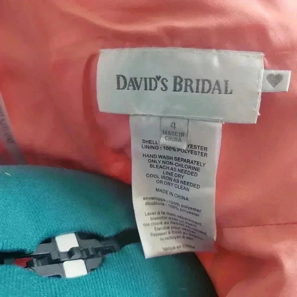 David's Bridal Sweetheart Neckline Size 4 A-line Satin Cocktail Dress - Picture 6 of 6
